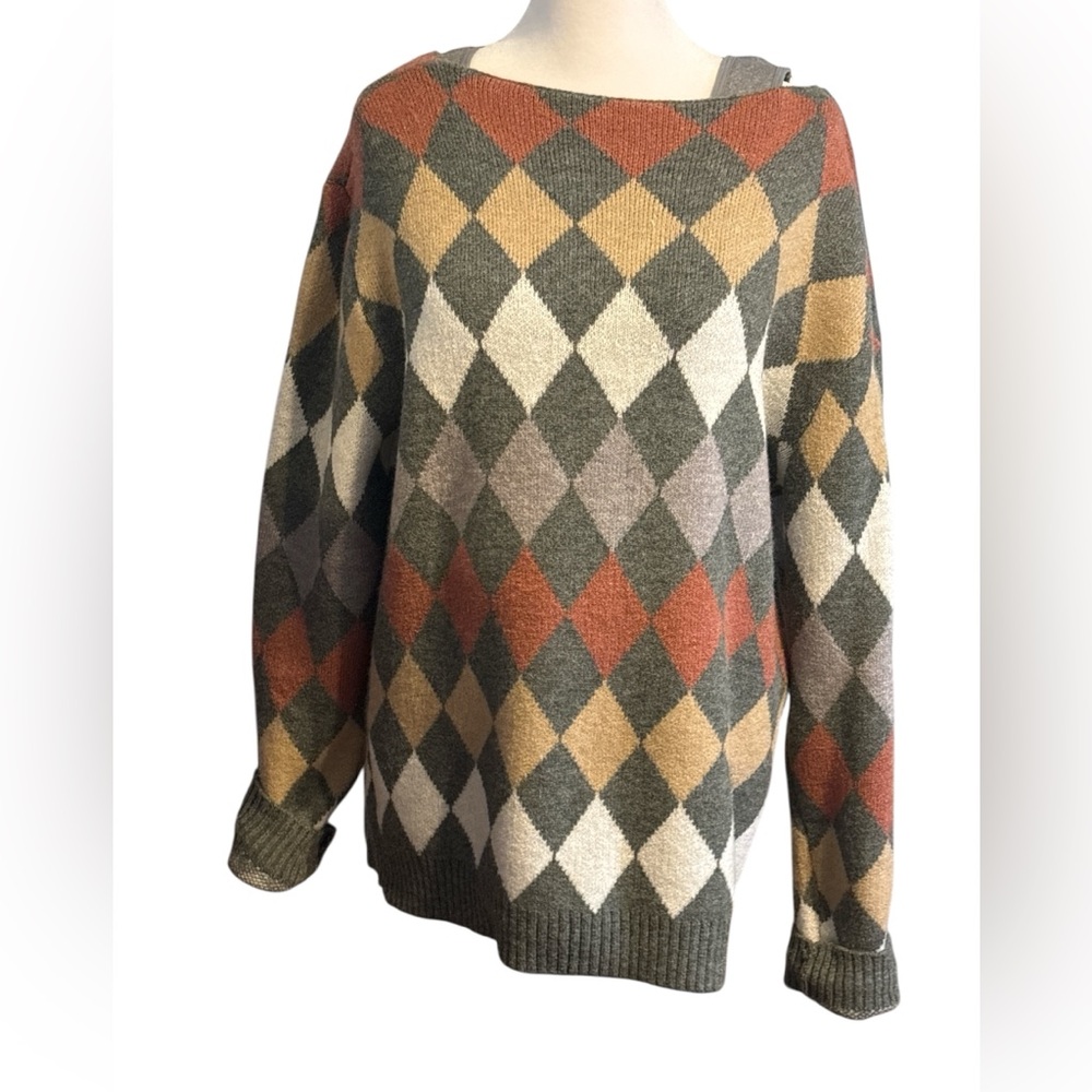 Argyle Patterned Sweater - Multicolor - image 4